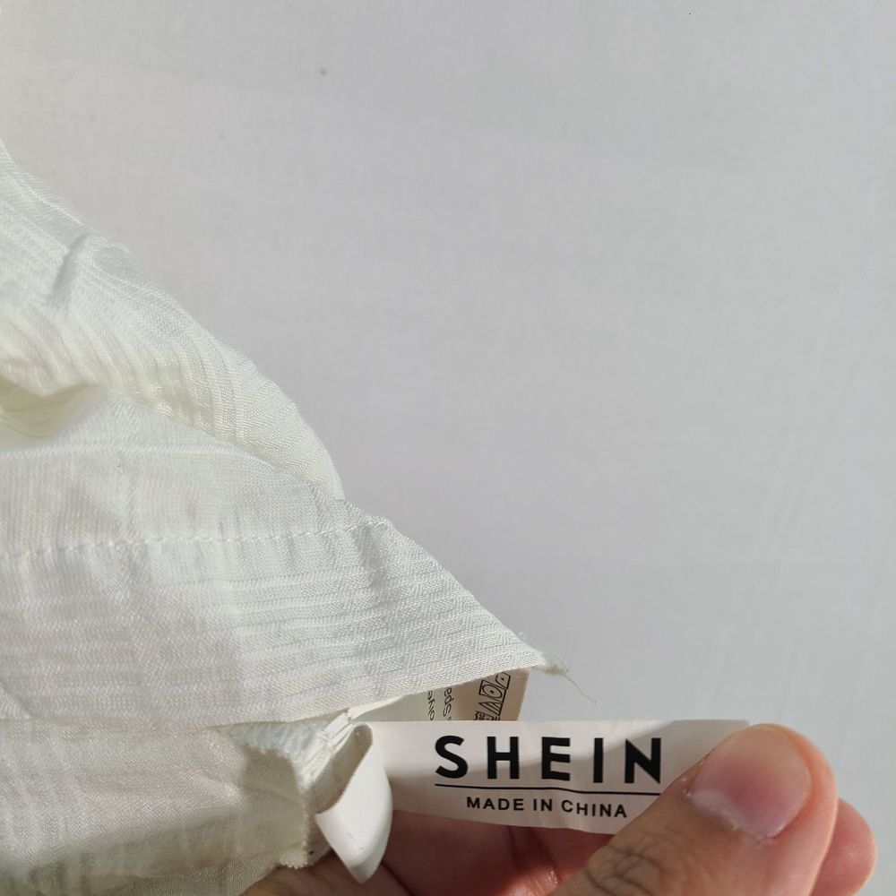 White Women's Solid Button Down Shirt Top Long Sl… - image 3